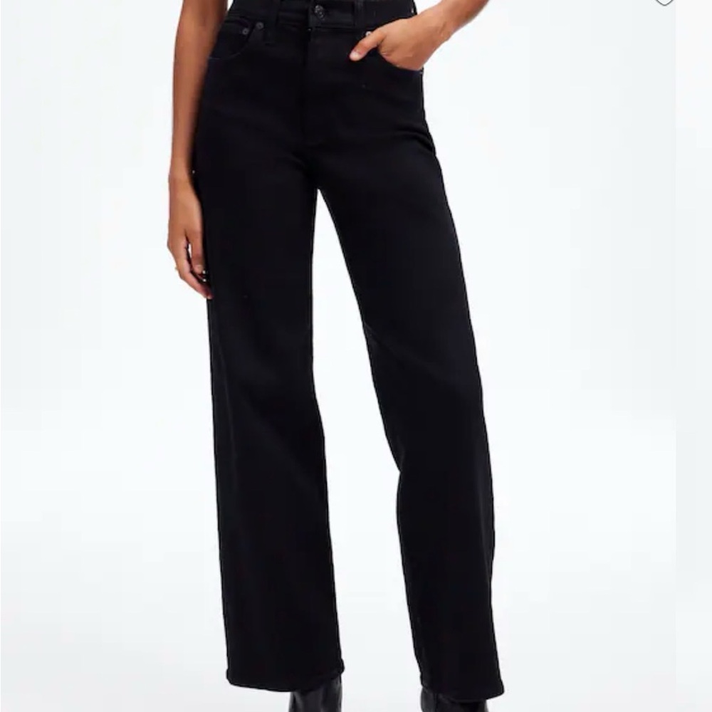 Madewell Perfect Vintage Wide Leg Black Women's Jeans